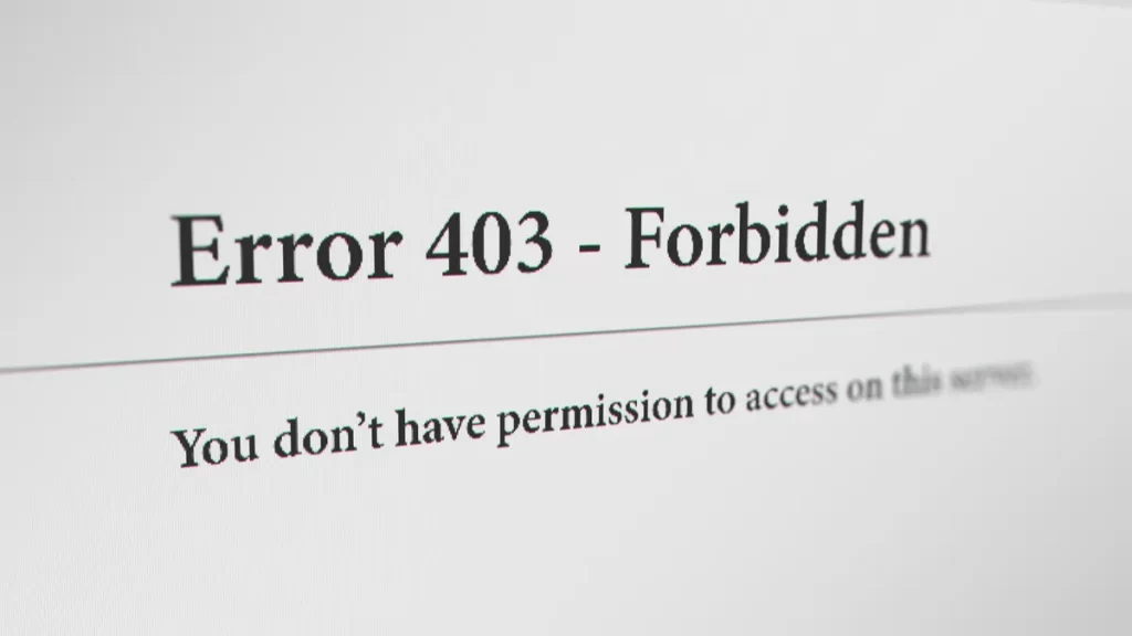 error-403-forbidden-message-on-a-website