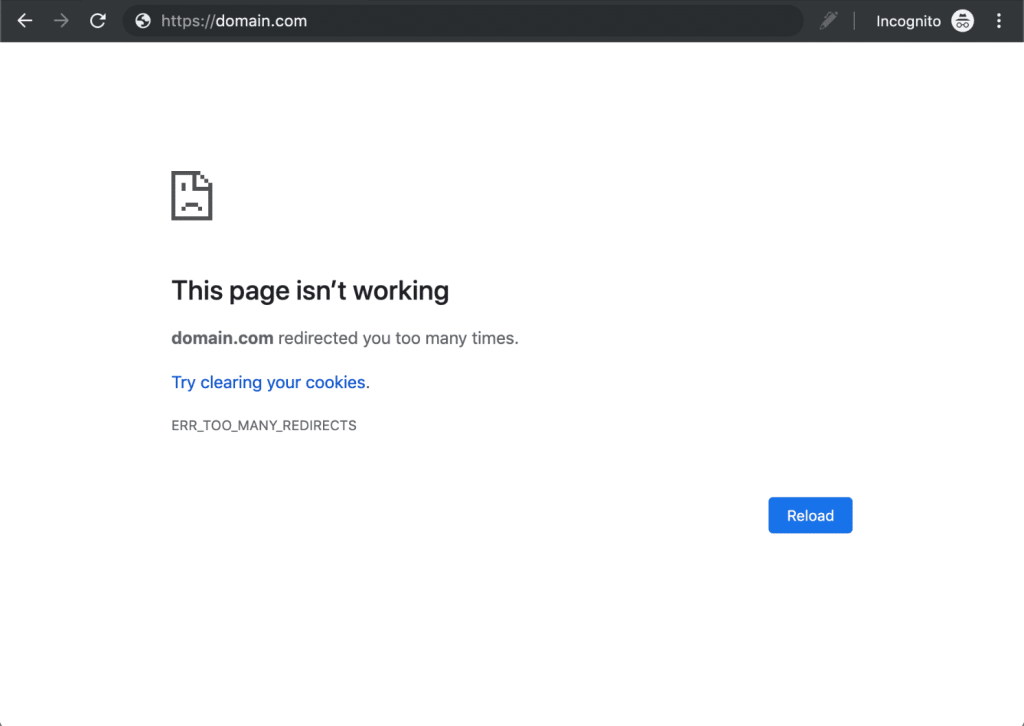 ERR_TOO_MANY_REDIRECTS-error-in-chrome