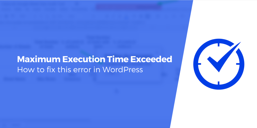 WordPress max execution time
