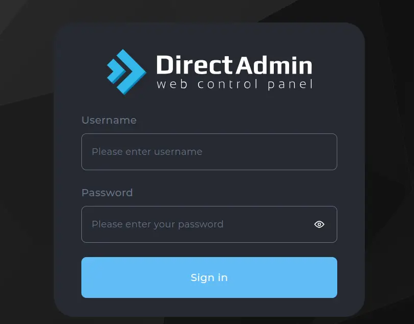 Directadmin control panel