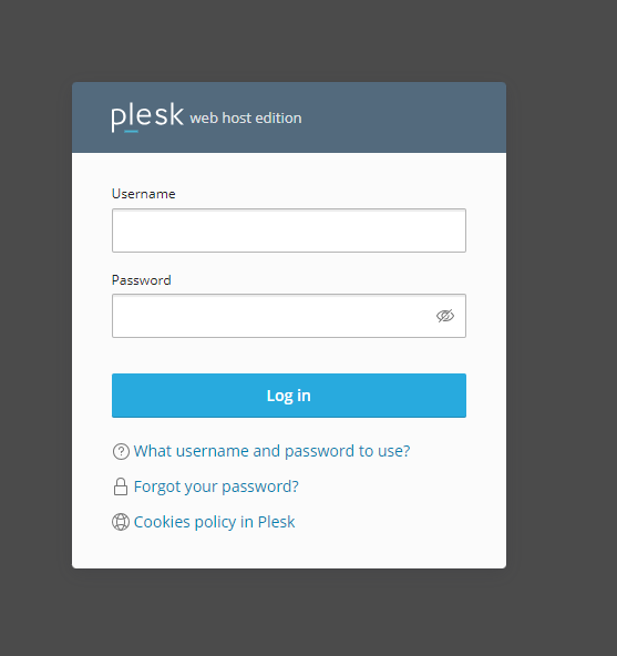 Plesk control panel